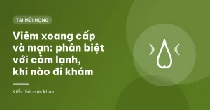 Người phụ nữ đau nhức vùng trán và sống mũi do viêm xoang, nghẹt mũi